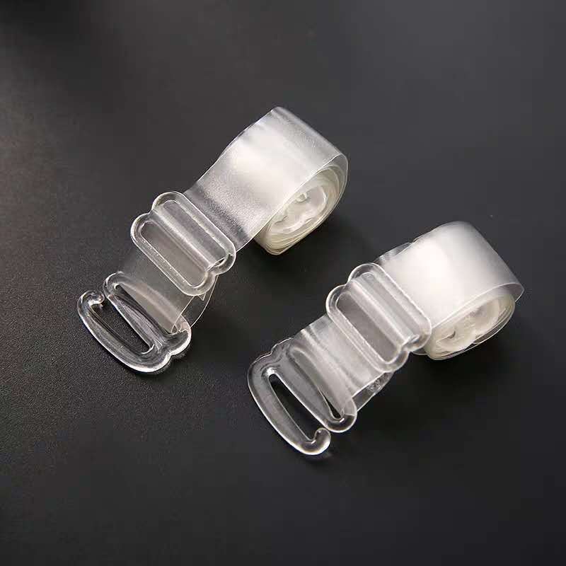 Two Types of Shoulder Straps, Invisible Shoulder Straps for Bras and Underwear, Transparent Elastic Bands, Large Supply of Elastic Stretch Bands for Inner Wear