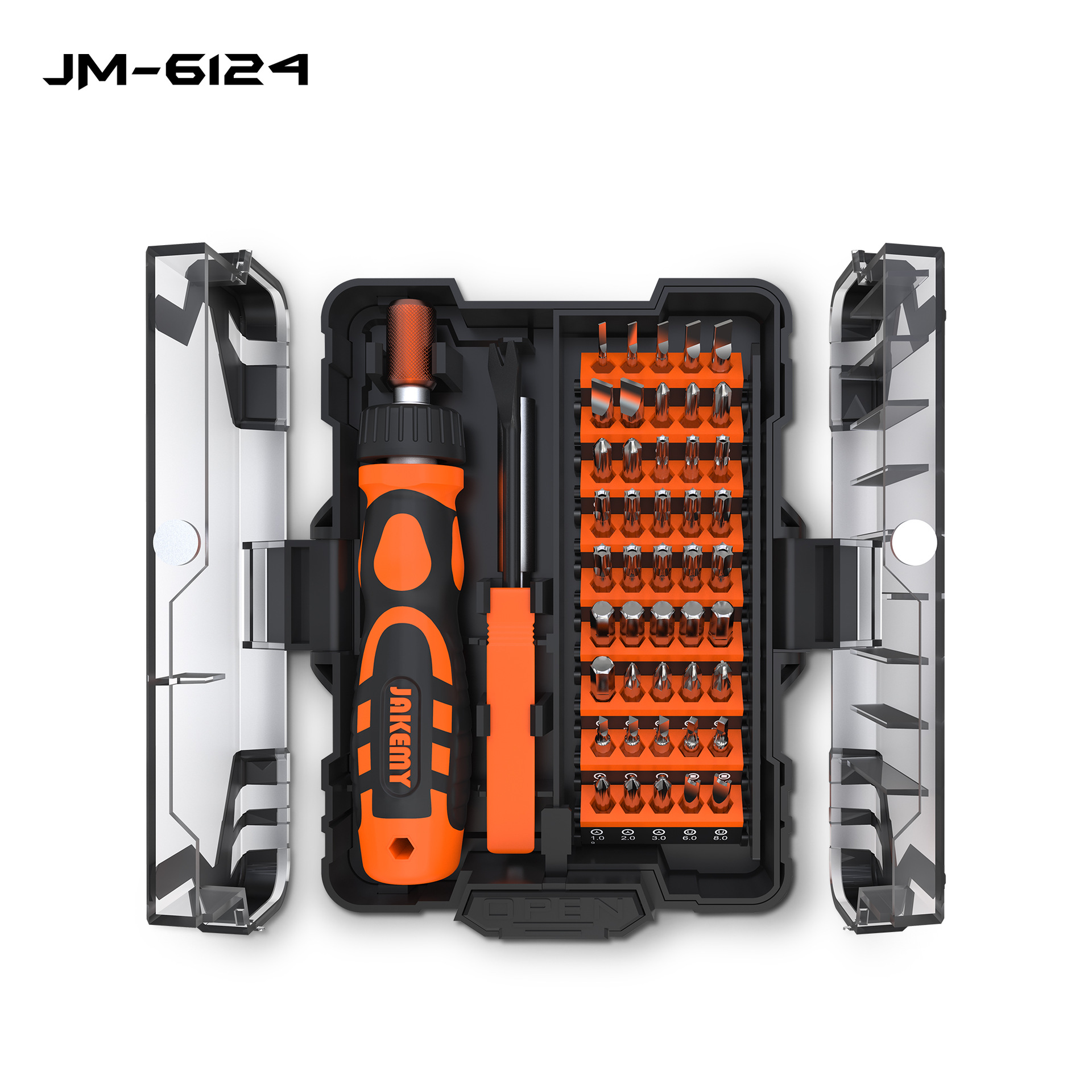 48-IN -1 래칫 핸들 도구 조합 드라이버 세트 JM-6124 가전 제품 수리 자동 수리 드라이버