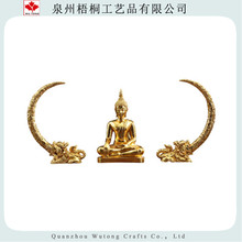 东南亚泰佛三组合摆件 泰国特色象牙佛像手工树脂桌面摆设