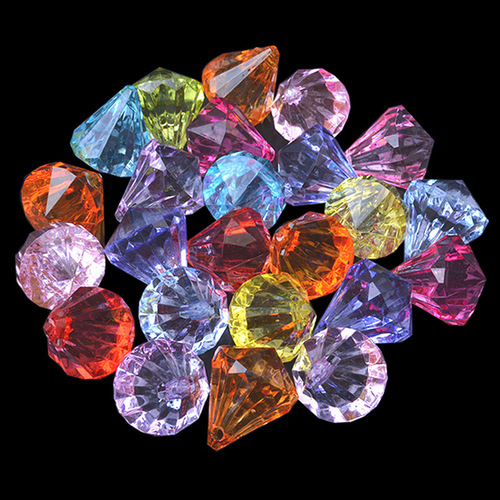 DIY children's imitation crystal gem toy animal character big diamond girl plastic beads play house pendant