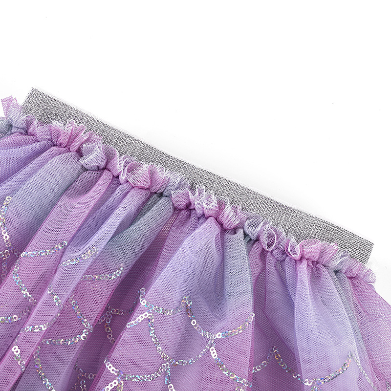 Pequeñas Y MEDIANAS niñas púrpura malla mullida falda en stock nuevo europeo y americano niña princesa vestido de fábrica al por mayor