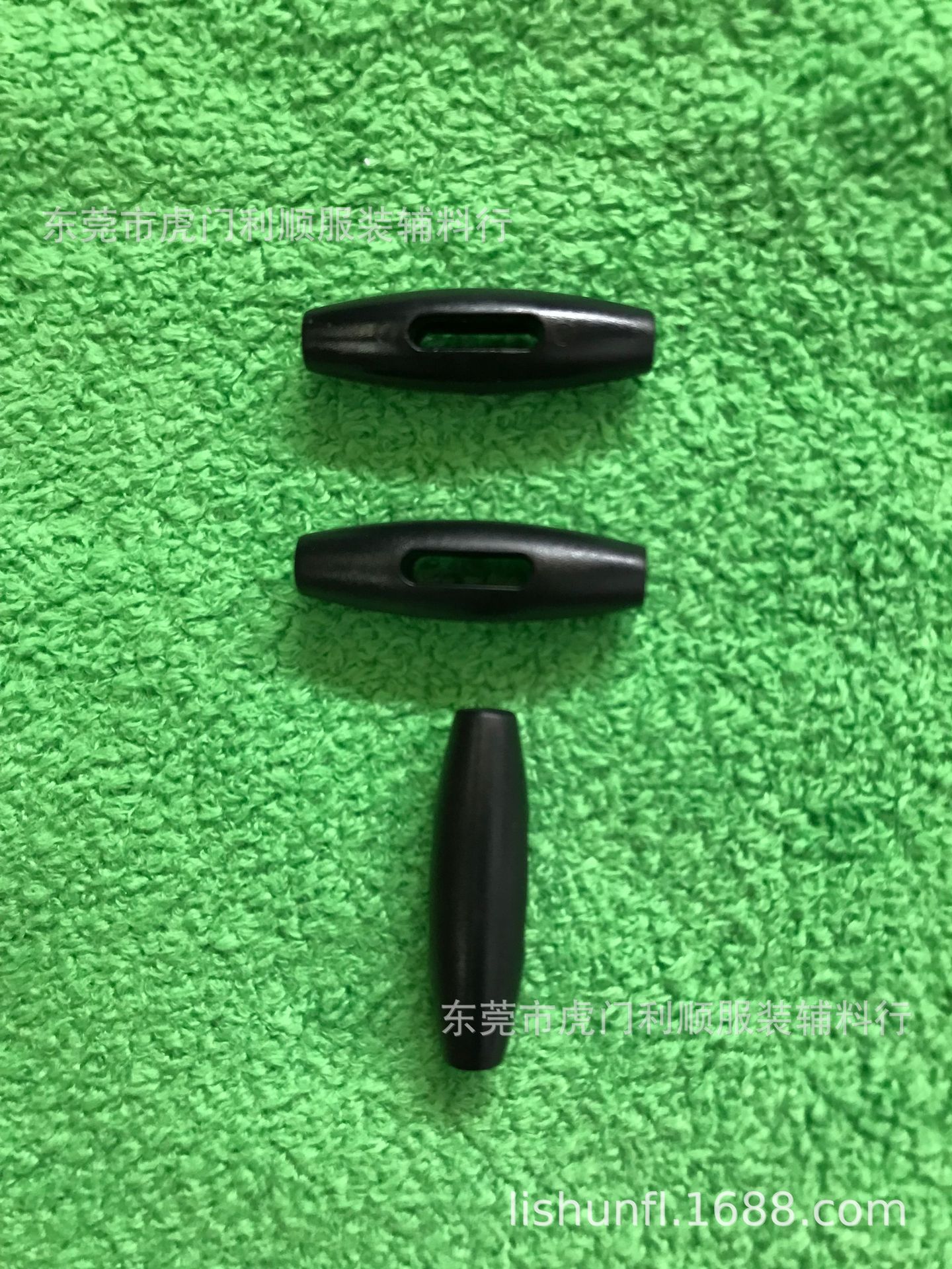 厂家单孔橄榄扣　帐篷绳制扣 塑料牛角扣 风衣锁扣
