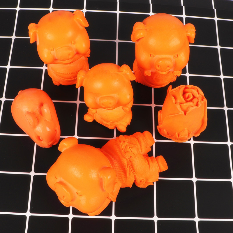 Molde de material de base de mantequilla de olla caliente 3D ensalada de conejo tridimensional perro aceite rojo molde de silicona mantequilla olla caliente molde Mahjong