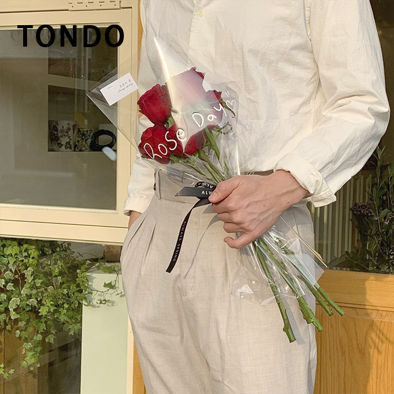 Papel de Regalo para el Día de San Valentín, Papel Celofán Transparente para Decoración de Rosas, Ideal para Confesiones de Parejas, Venta al por Mayor