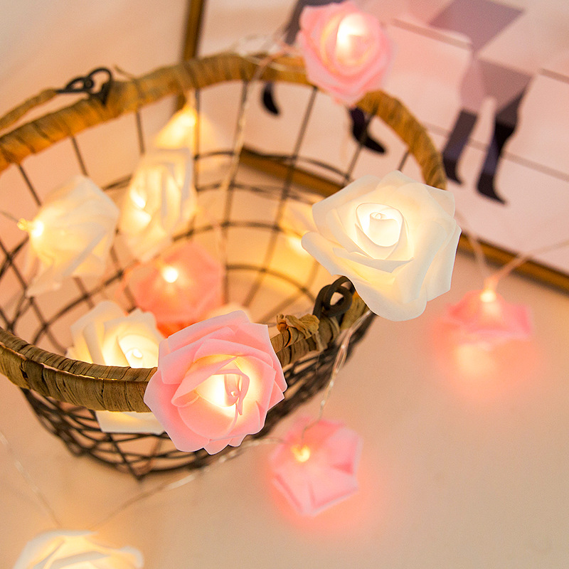 LED Rose Light Strings Waterproof Battery Box Color Light Proposal Frequent Valentine's Day Wedding Festival Decoration Decoration Light 2