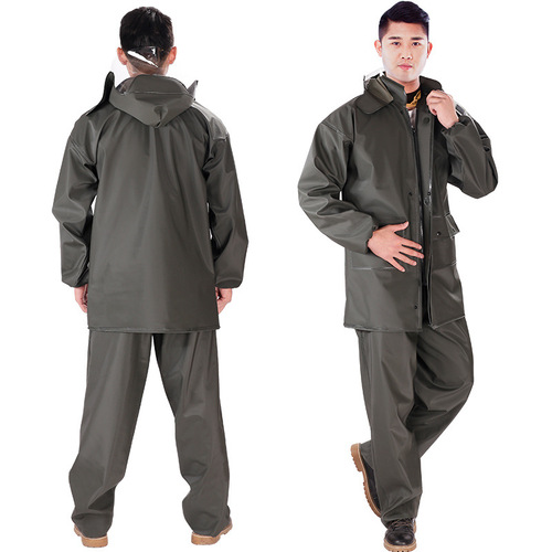 PVC single motorcycle electric vehicle raincoat and rain pants for men and women split adult outdoor hiking waterproof suit