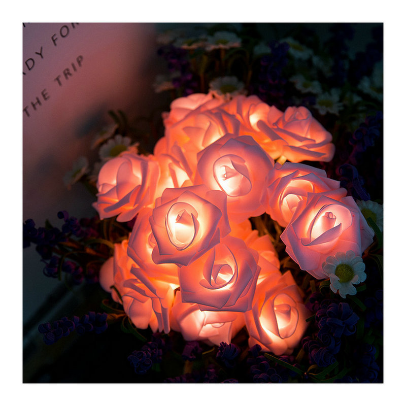 LED Rose Light Strings Waterproof Battery Box Color Light Proposal Frequent Valentine's Day Wedding Festival Decoration Decoration Light 5