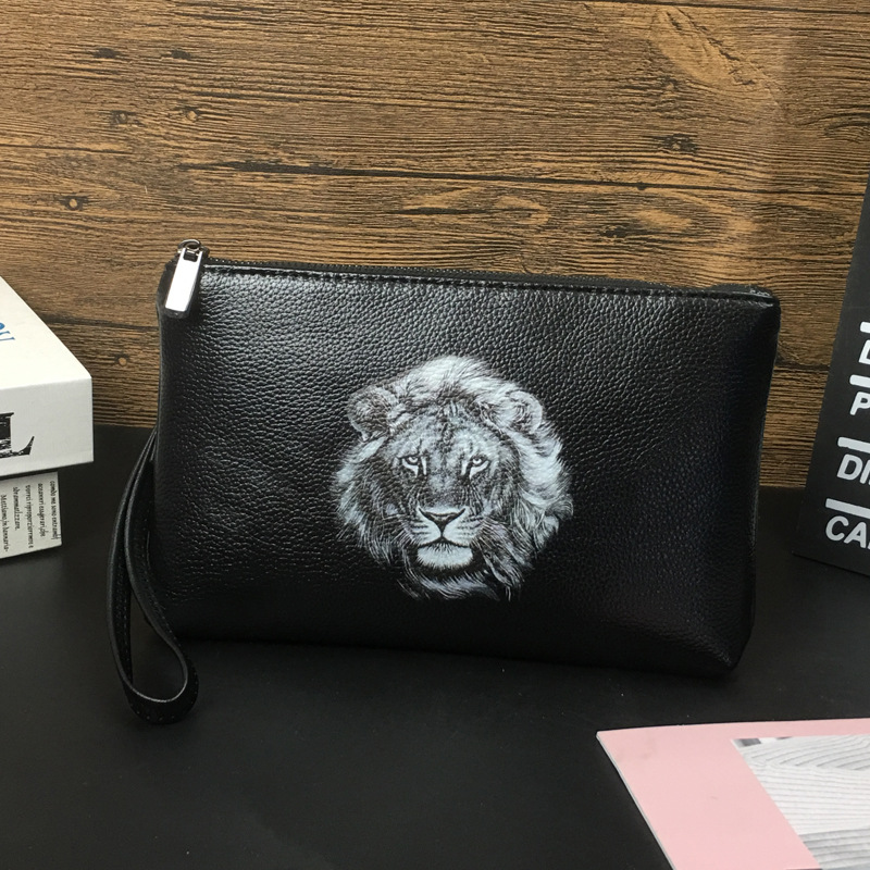 Kuaishou celebridad Wu Di Tianou mismo estilo de negocios en relieve bolso de los hombres espíritu Guy billetera bolsa social bolso de los hombres de moda