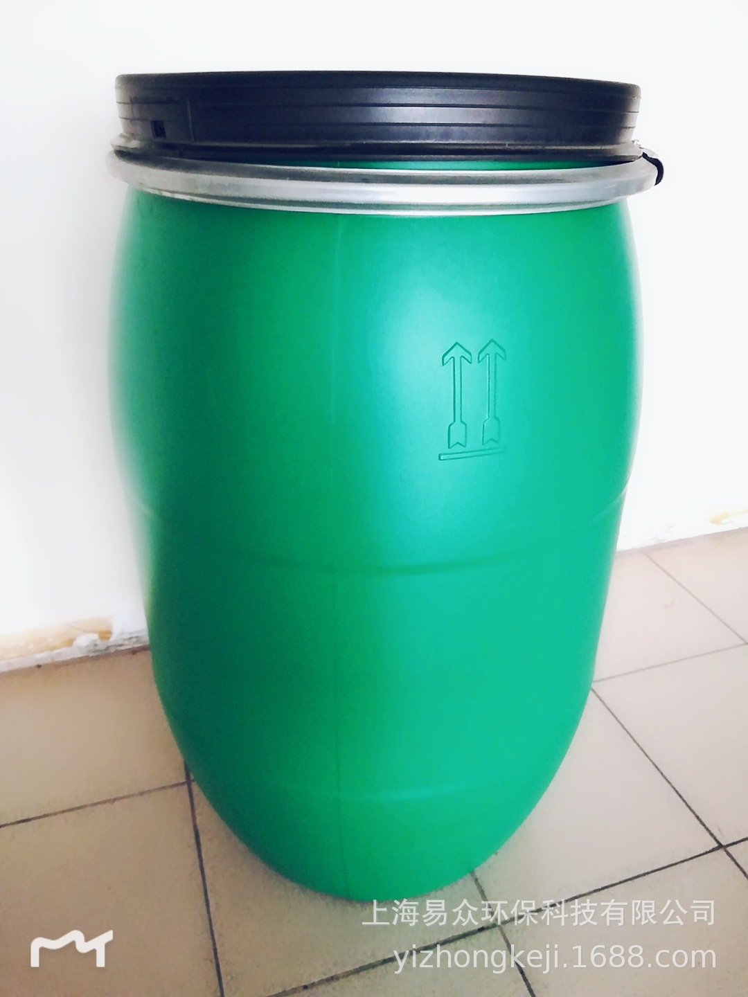 100L塑料桶绿色桶化工桶100KG法兰抱箍桶食品级桶耐酸碱桶120160