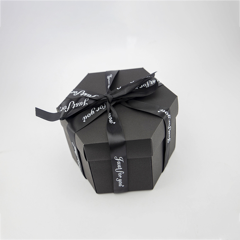 抖音网红礼物爆炸盒DIY手工相册纸盒创意五边形多层爆炸盒可设计