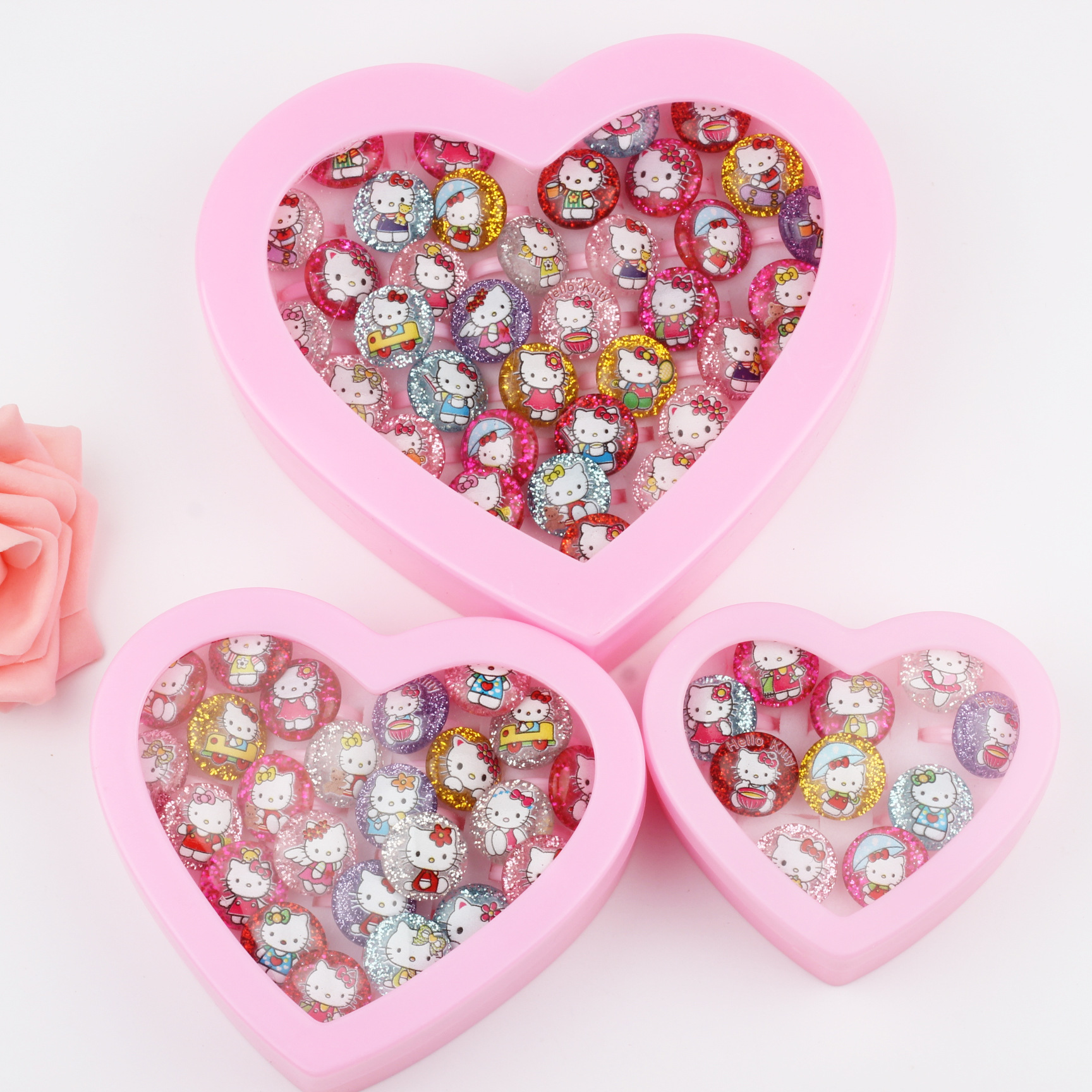 Venta directa de fábrica coreana Yiwu joyería de resina para niños anillo de juguete joyería de niña jardín de infantes pequeño regalo al por mayor