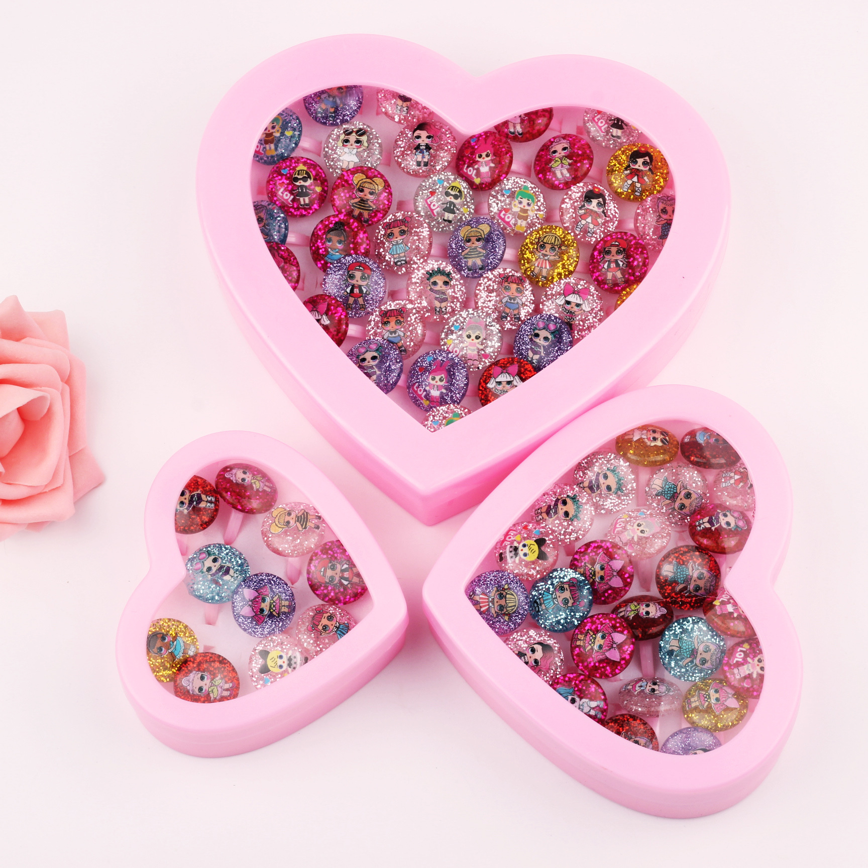 Venta directa de fábrica coreana Yiwu joyería de resina para niños anillo de juguete joyería de niña jardín de infantes pequeño regalo al por mayor