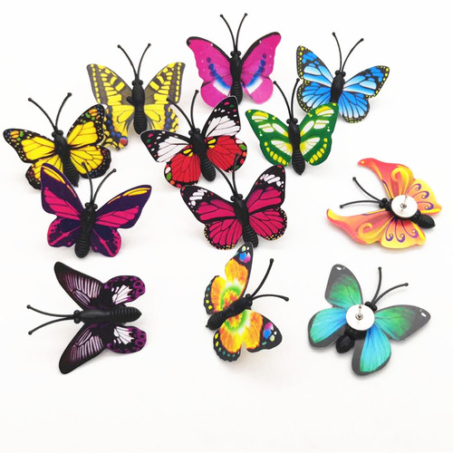 Amazon cross-border best-selling creative PVC simulated butterfly thumbtacks cork board fixed push-pin wall decoration diy