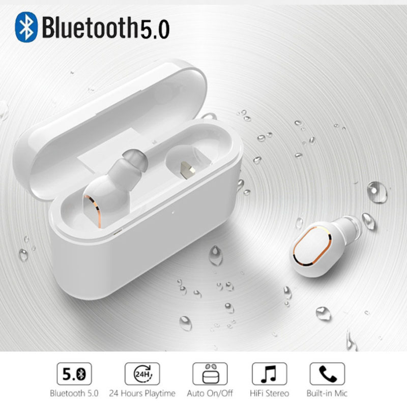 New private model K02 Bluetooth headset TWS 5.0 wireless invisible mini with 1200 mA charging box headset