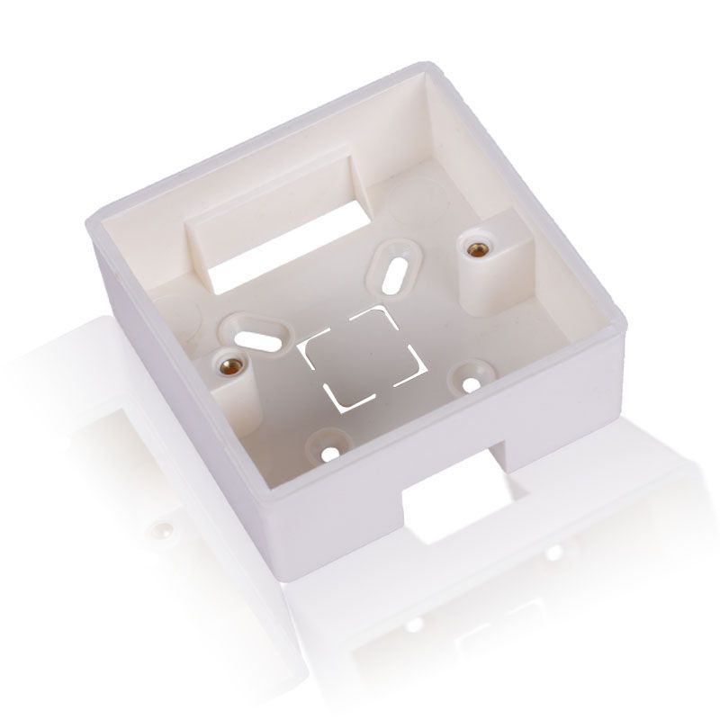 Caja de conexiones de plástico de montaje abierto especial de toma de interruptor directo de fábrica Pvc 86 tipo retardante de llama caja inferior de montaje abierto