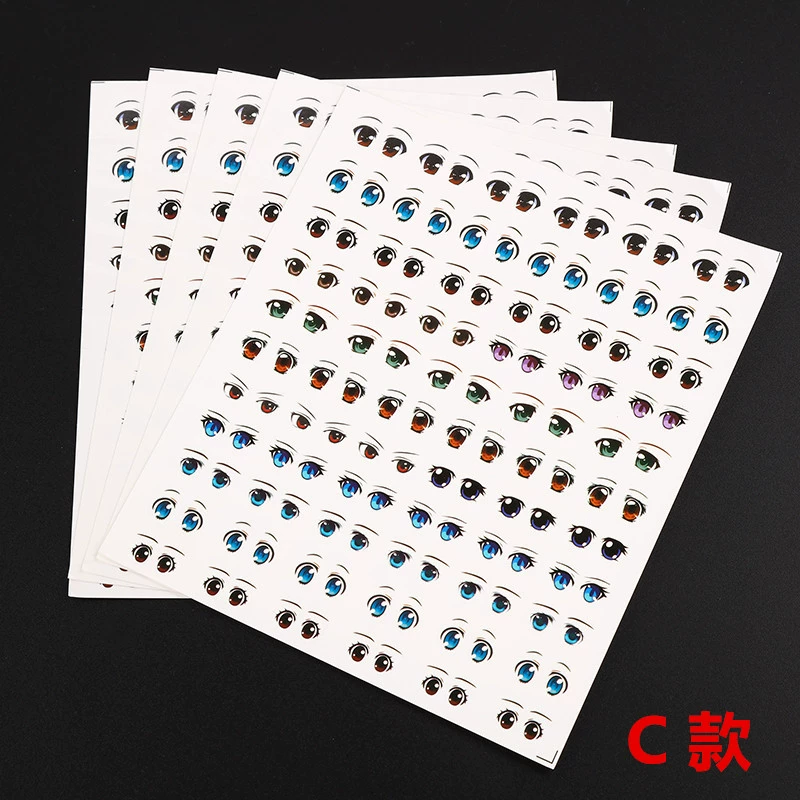 Мультфильм аниме глаза вода наклейка глина мягкая керамическая фигура американская почва DIY камень порошок глина скульптура Инструмент