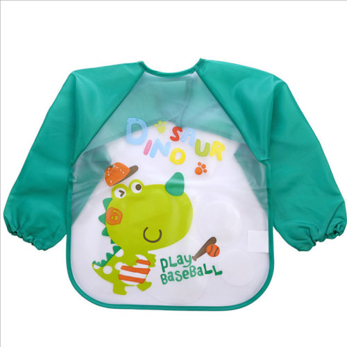Children's smock EVA reverse dressing foreign trade long-sleeved waterproof baby eating bib Amazon painting clothes wholesale