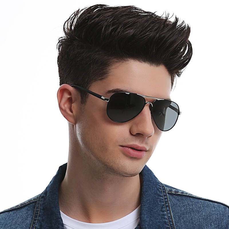 Manufacturer's new men's polarized sunglasses 8503 spring leg retro…