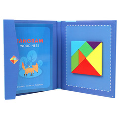 Wooden toy tangram puzzle for primary school students intellectual puzzle puzzle wooden educational children's first grade teaching set