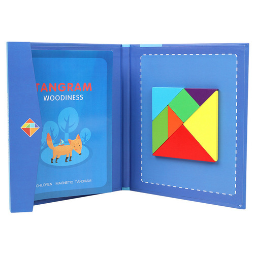 Wooden toy tangram puzzle for primary school students intellectual puzzle puzzle wooden educational children's first grade teaching set