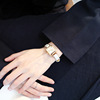Small square retro fashionable watch for leisure, simple and elegant design, Korean style, thin strap