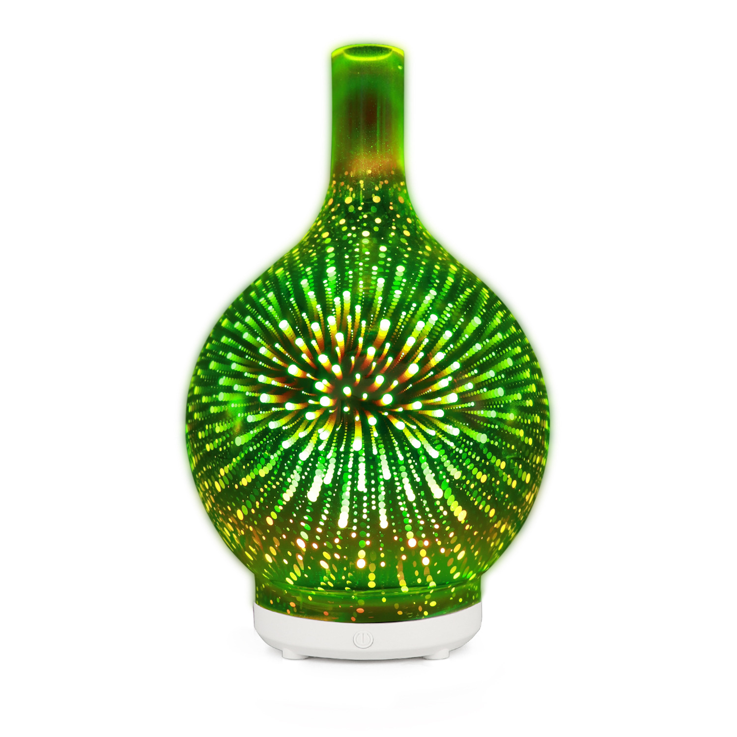 Creative New 3D Colorful 5V Aroma Diffuser, Household Desktop Fireworks Glass Aroma Humidifier