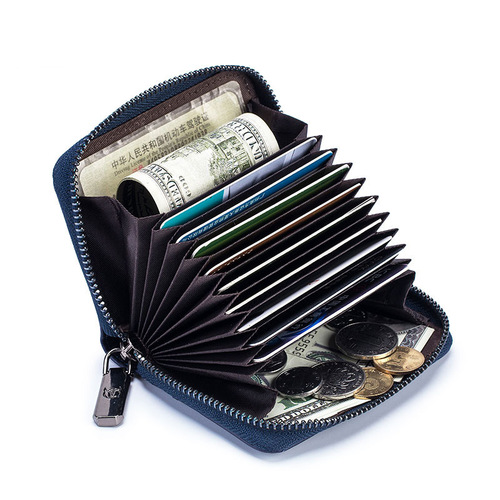 Captain Niu Leather First Layer Cow Card Bag Men's Casual Genuine Leather Driver's License Card Holder Card Holder Multifunctional Coin Purse
