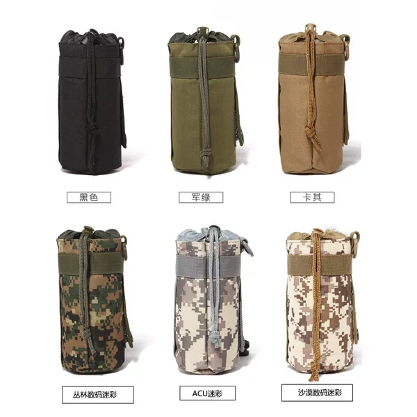 Tactical kettle bag Kettle bag outdoor hiking sundry bag camouflage slung kettle storage bag accessory bag