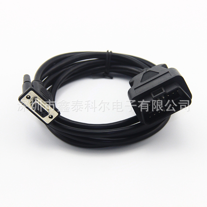 工厂直销 OBD2转DB9汽车故障诊断仪检测线