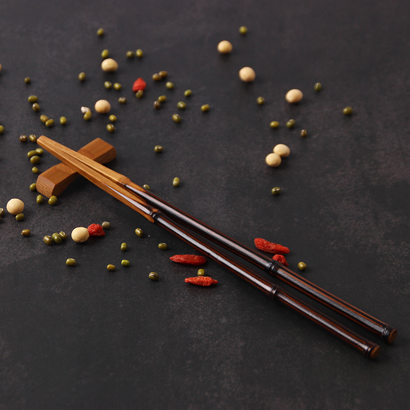 Export Japanese Chopsticks Household Solid Bamboo Chopsticks Non-slip Bamboo Chopsticks Japanese ISN Internet Red Sushi Bamboo Chopsticks Wholesale