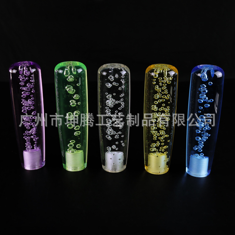 Cabeza de engranaje de cristal de modificación de coche caliente transfronteriza LED con cabeza de cambio de vapor cabeza de palo de engranaje