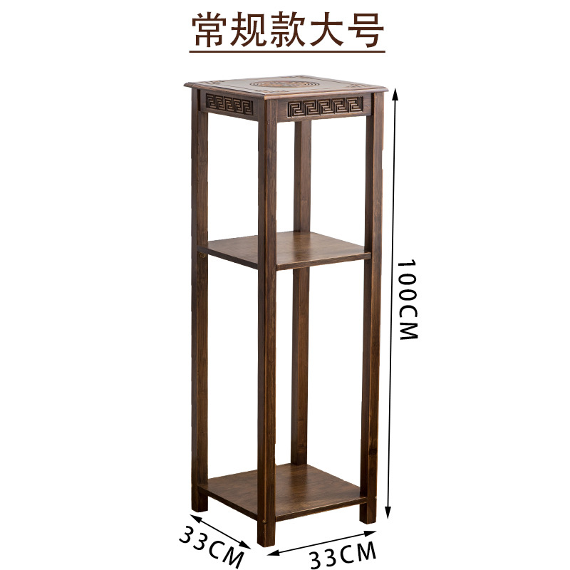 Yaouda sala de estar soporte de flores chino balcón soporte de maceta soporte de tanque de peces bambú mesa alargada verde rábano suculento soporte de flores al por mayor