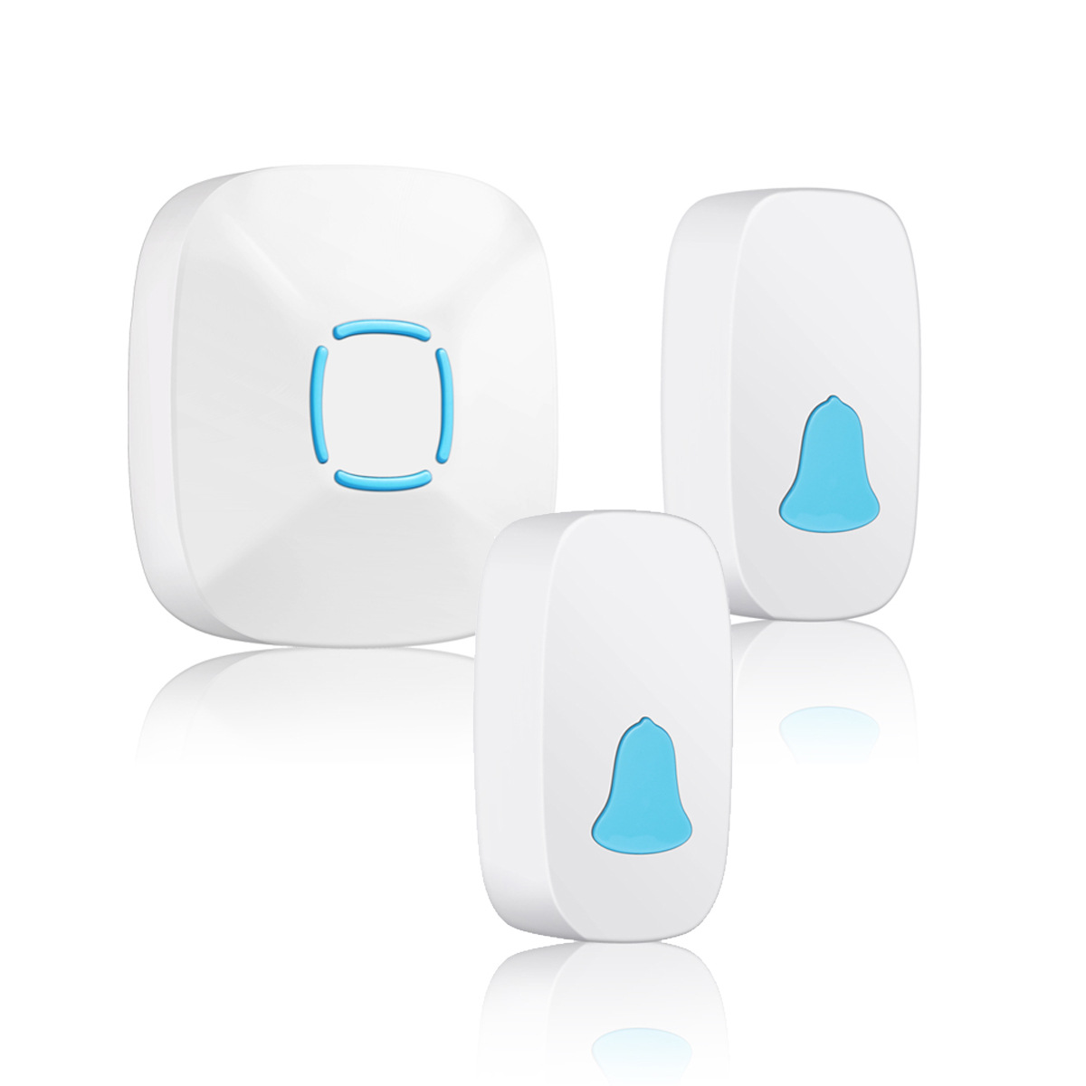 博颖A507二拖一WiFi叮咚机外贸交流即插即用无线遥控防水音乐门铃