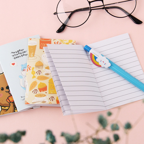 Factory direct supply of cartoon notebooks, mini pocket notebooks, cute little notebooks, gifts, small gifts wholesale with LOGO