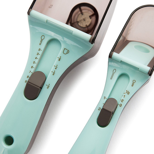 Adjustable Measuring Spoon Baking Plastic Measuring Spoon Kitchen Tools Plastic Scale Measuring Spoon Adjustable Measuring Spoon Set