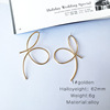 Design metal fashionable copper earrings, accessory, European style