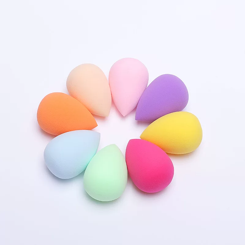 Губка для макияжа каплевидная Beauty Sponge Drop-Shaped, без латекса PU, водяная капля Puff 6×8 см, случайные цвета