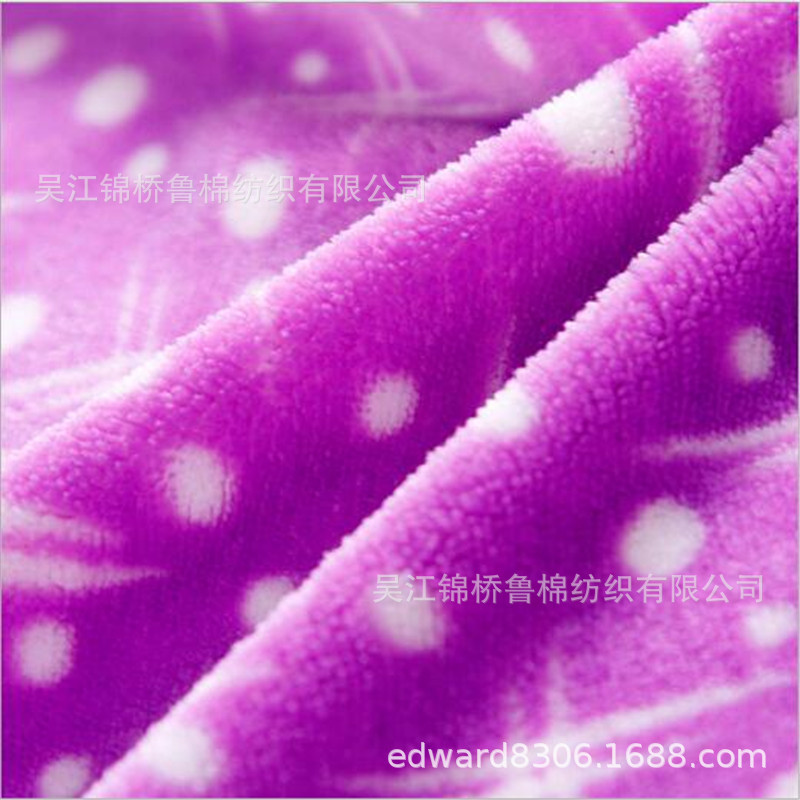 印花银狐绒单双面珊瑚舒棉绒3D浮雕压花胶印抽条子提花扎染/脏染