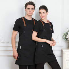Wholesale Canvas Apron Manufacturer Kitchen Restaurant Anti-Stain Apron Adult Workwear Apron with Logo Printing