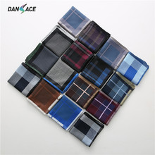 阿明 43㎝精梳棉男士格纹手帕 全棉柔软高品质手绢 婚庆伴手礼