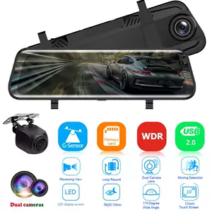 10-inch driving recorder dual 1080p HD streaming media rearview mirror recorder dash cam dvr cross-border