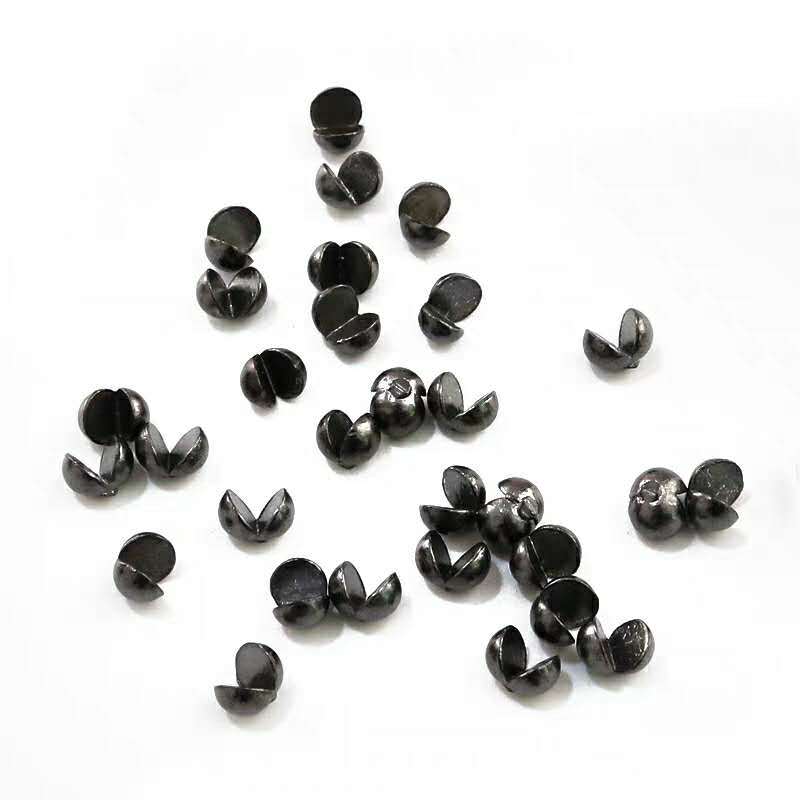 Jinhong accesorios de artes de pesca apertura redonda mordedura Plomo en caja apertura plomo roca pesca plomo micro plomo balsa pesca carbono negro mordedura plomo al por mayor