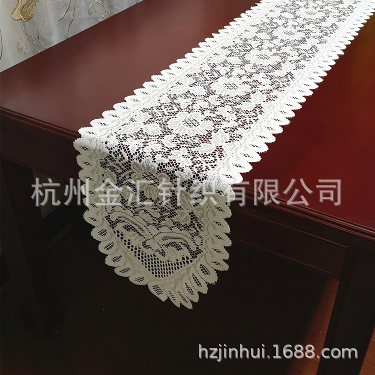 Manufacturer Warp Knitted Lace Table Flag European Style Sunflower Lace Table Flag American Country Jacquard Thickened Napkin