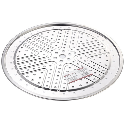Factory direct supply stainless steel steaming sheet thickened water-proof round steaming grid household kitchen steamed buns steaming plate high rack