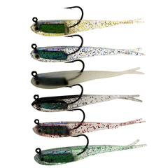 Realistic Lead-Free Fish Soft Bait Lure Tail Fake Fish Soft Baits Soft Worm Lure for Largemouth Bass Catfish Blackfish Bait