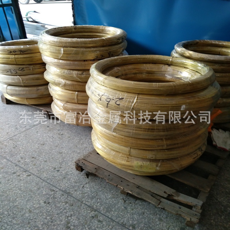 现货供应H62 H65 软态半硬全硬黄铜线定特硬弹簧线 交期快