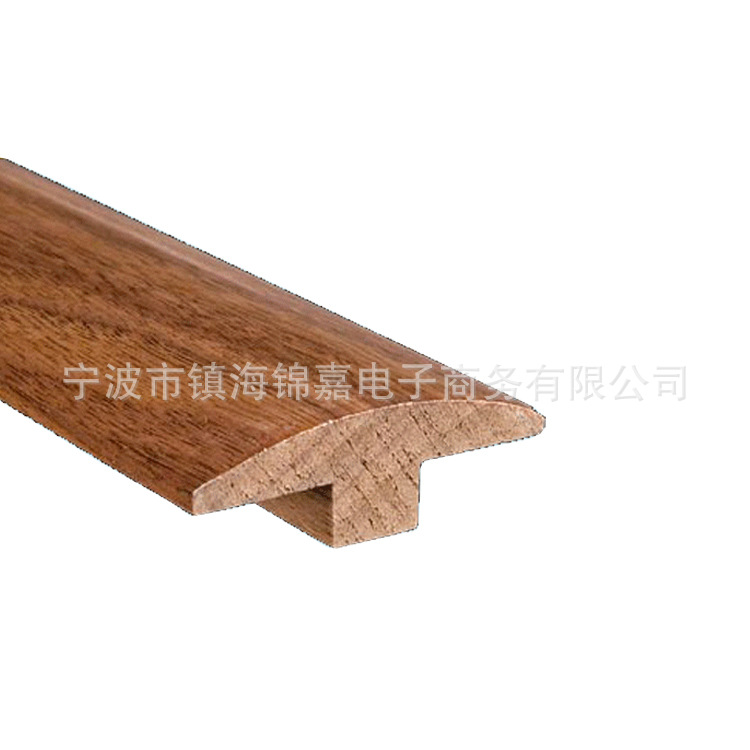 Adhesivo de MDF reforzado de exportación, borde de zócalo, hebilla de presión en forma de T, barra de piso, material de forma irregular, pedido de madera