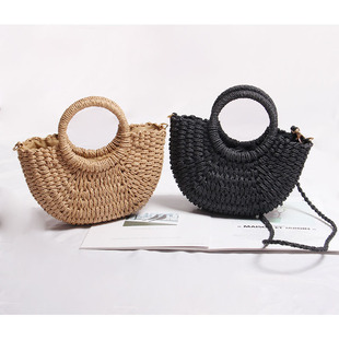 Mini straw woven bag crossbody woven bag cute fairy candy color handbag summer seaside vacation beach bag