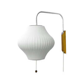 北欧尼尔森气泡灯蚕丝壁灯ins卧室床头壁灯简约日系仿蚕丝手工制