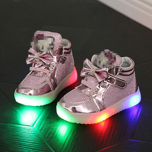 Новая иностранная торговля света детская обувь мужчина и детская спортивная легкая обувь корейская светодиодная фонаря обувь